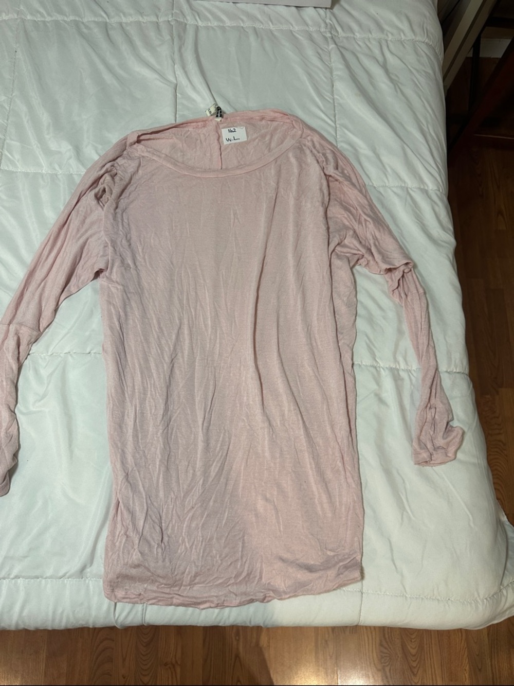 leshop Light Pink Crew Neck Top #162